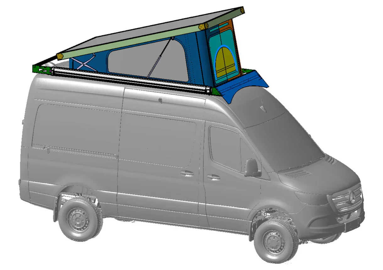 RoamlabX Carbon Fiber Roof Top Tent - 2007+ Mercedes Sprinter 170" - Image 14